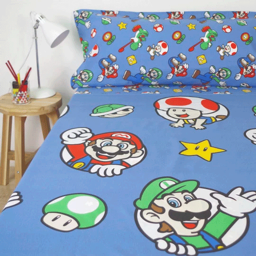 Super Mario Bros Set Posteljine za Krevet 90cm slika 4