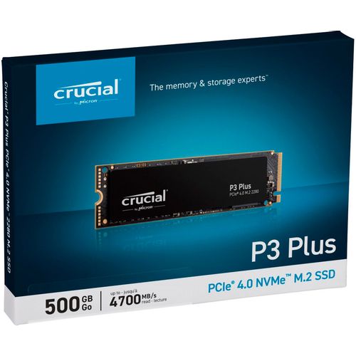 Crucial SSD P3 Plus 500GB NVMe4700/1900 MB/sPCIe Gen 4 x4 slika 1