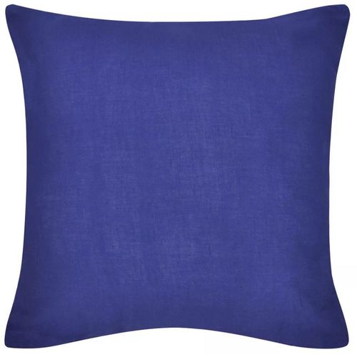 130921 4 Blue Cushion Covers Cotton 80 x 80 cm slika 2