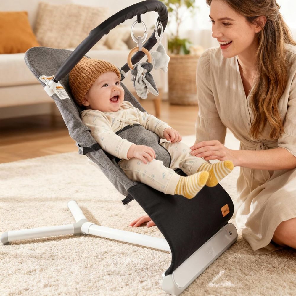 Kalei Ležaljka Fold And Go Bouncer, Black slika 7