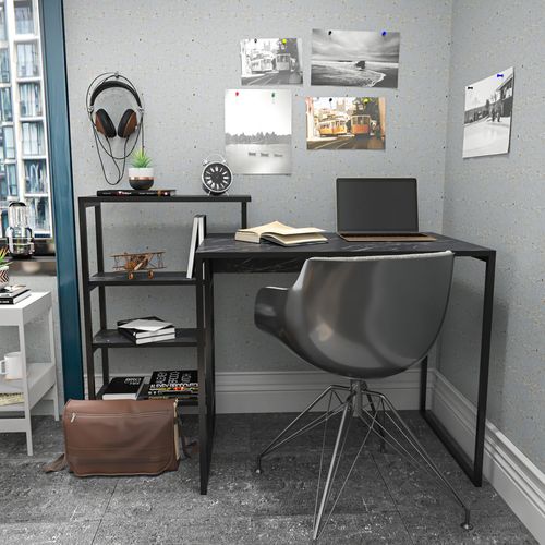 Rino - Black Black Study Desk slika 1