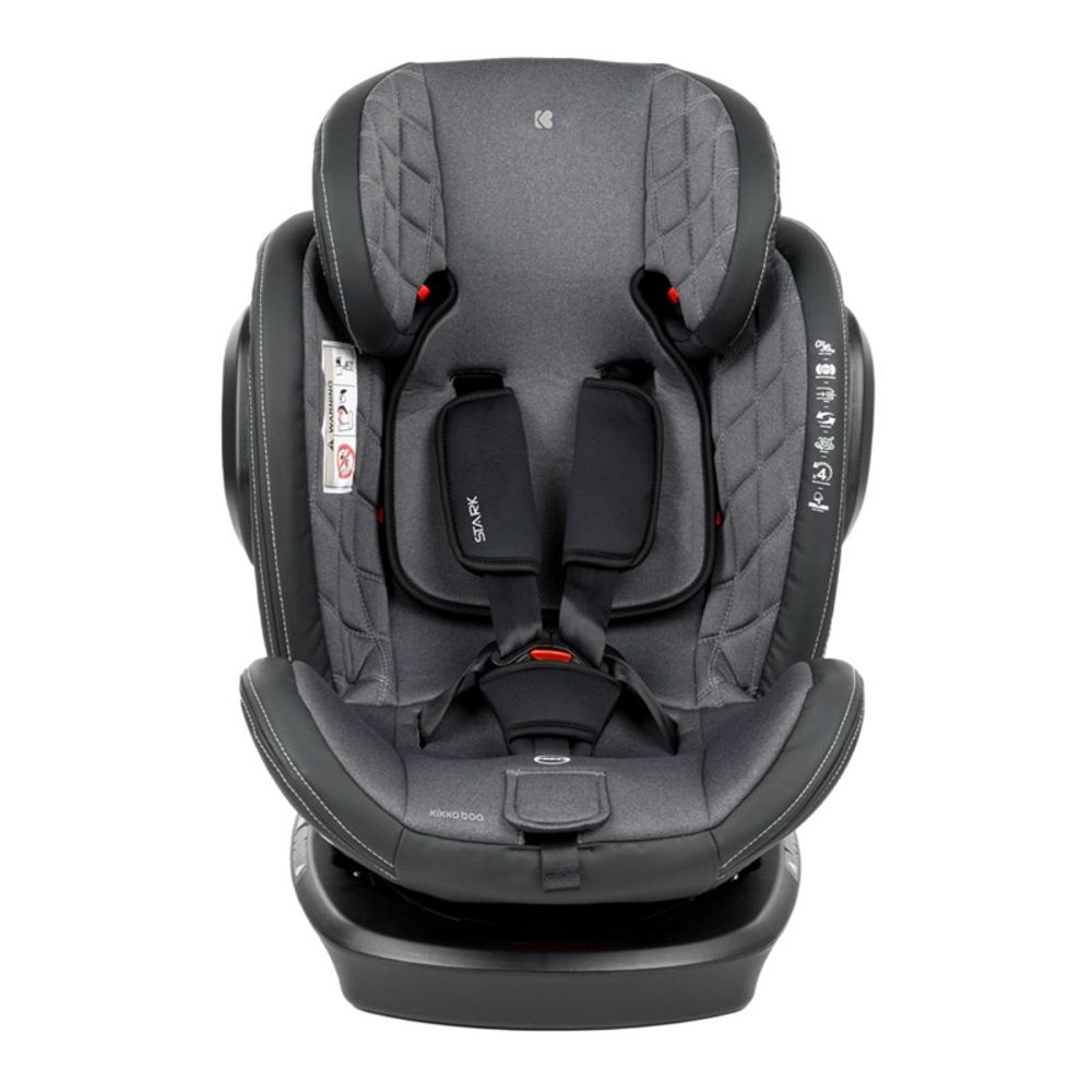 Kikka Boo Rotirajuća autosjedalica Stark 0-36kg Isofix, Dark Grey slika 3