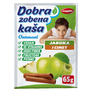 Dobra zobena kaša 65g jabuka - cimet       