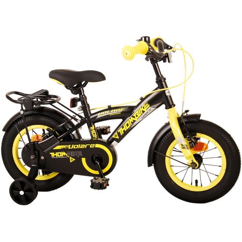 Volare dječji bicikl Thombike 12" s dvije ručne kočnice crno-žuti slika 2