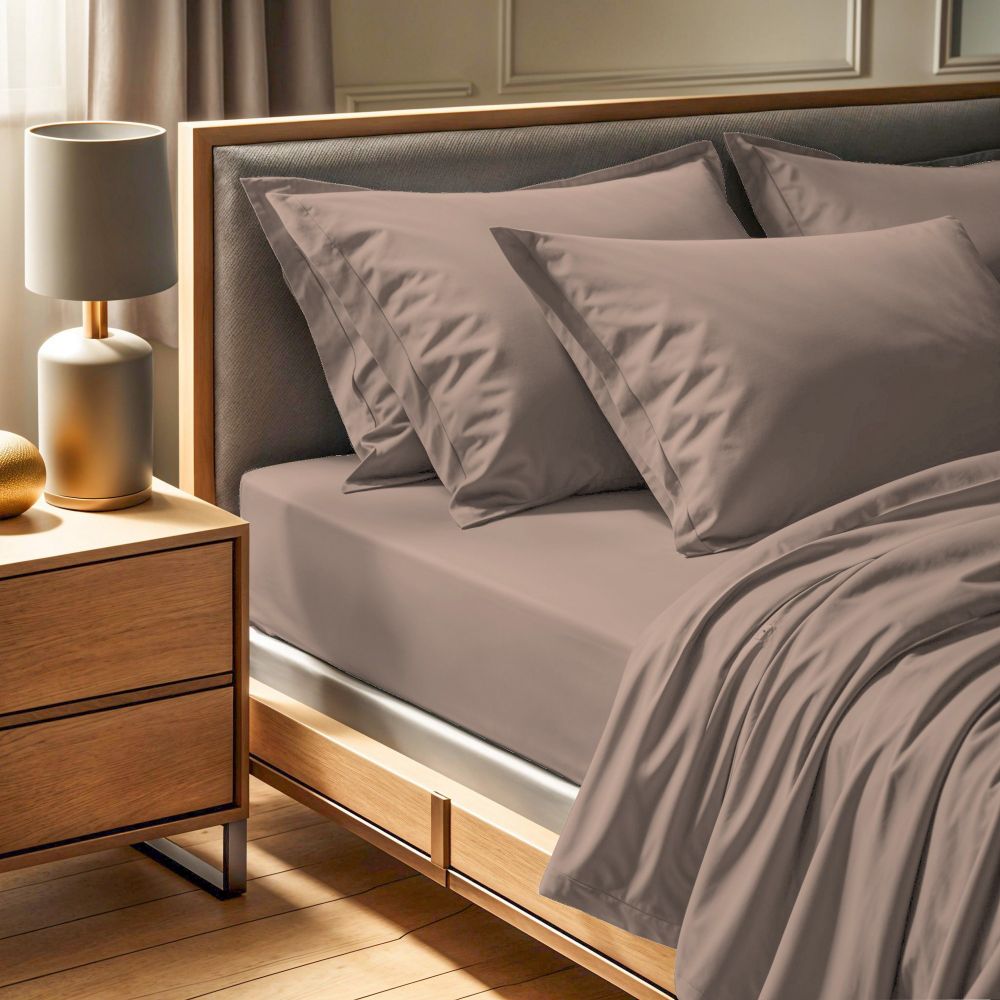 Ranforce single fitted sheet Tonne Brune - Beige, colours: beige slika 1