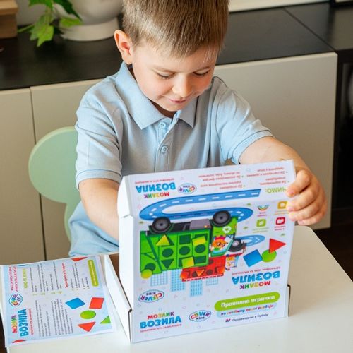 Clever Kids Mozaik Vozila Od Drveta slika 2