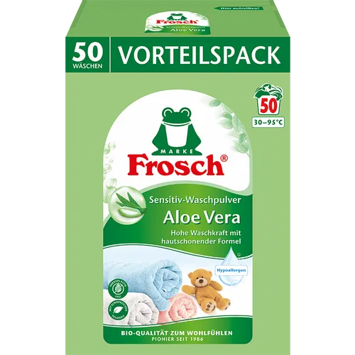 Frosch prašak za veš sensitive powder aloe vera 3,3kg, 50 pranja slika 1