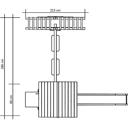 Set za igru s toboganom, ljestvama i ljuljačkama 286x228x218 cm slika 28