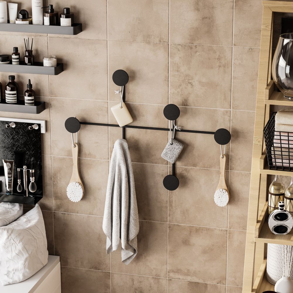 Metal wall hook Dama, colour: black slika 2