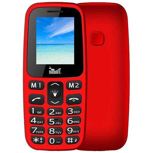 MeanIT mobilni telefon, 1.77" ekran, Dual SIM, BT, SOS dugme - VETERAN I MOBILNI TELEFON-CRVENI slika 1