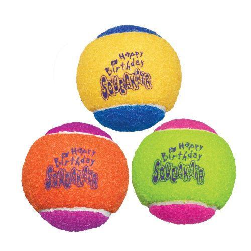 KONG Igračka za psa, SqueakAir Birthday Balls, zvučna 6,35x6,35x6,35cm slika 1