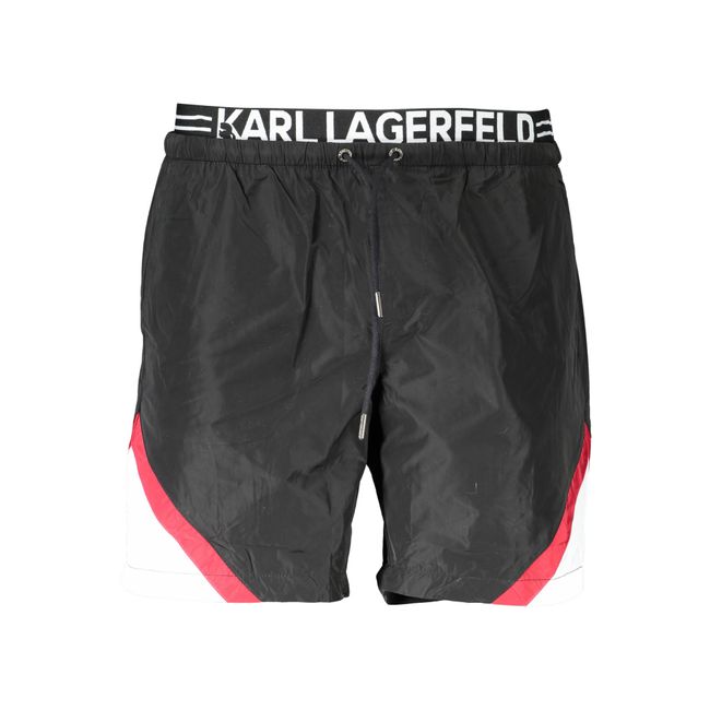 KARL LAGERFELD BEACHWEAR SWIMSUIT PARTS UNDER MAN BLACK