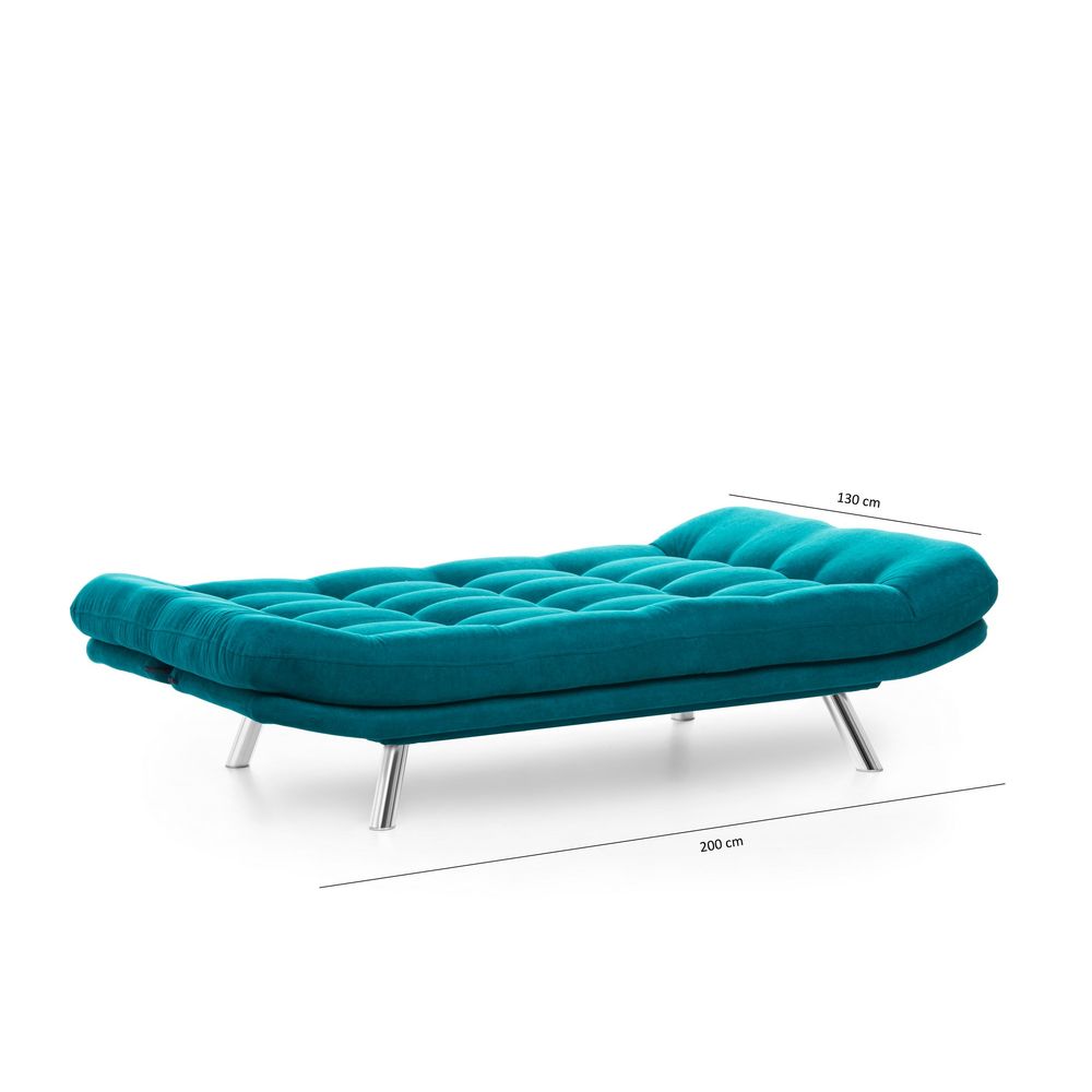 Misa Sofabed - Petrol Zelena 3-Sjedalna Sofa na Razvlačenje slika 10