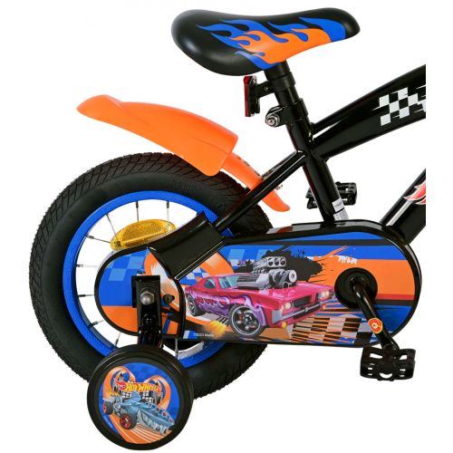 Dječji bicikl Hot Wheels 12" crno-plavo-narančasti slika 3