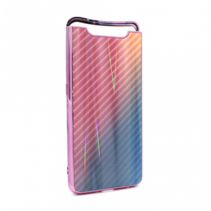 Torbica Carbon glass za Samsung A805F Galaxy A80 pink