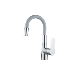Inter Ceramic slavina za umivaonik alisado + set za ugradnju zinc/mesing kromirana/siva