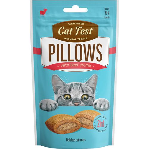 Cat Fest Pillows, poslastica za mačke s govedinom, 30 g slika 1