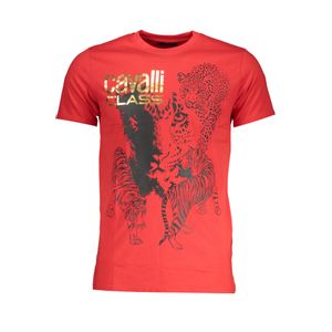 CAVALLI CLASS MEN'S SHORT SLEEVE T-SHIRT RED