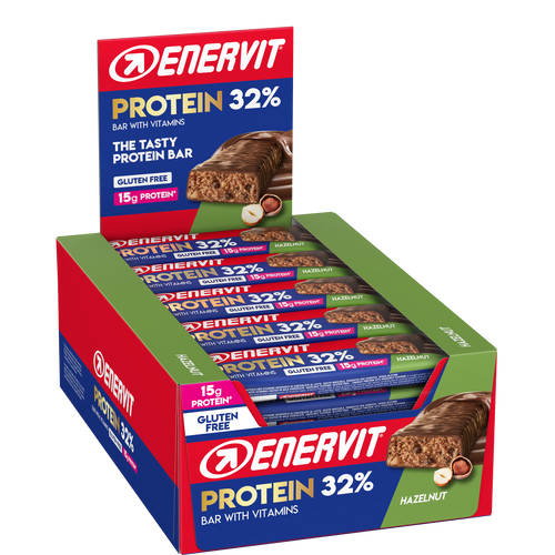 Enervit Sport čokoladica Protein Bar 32% Hazelnut 48g, 30 komada slika 1