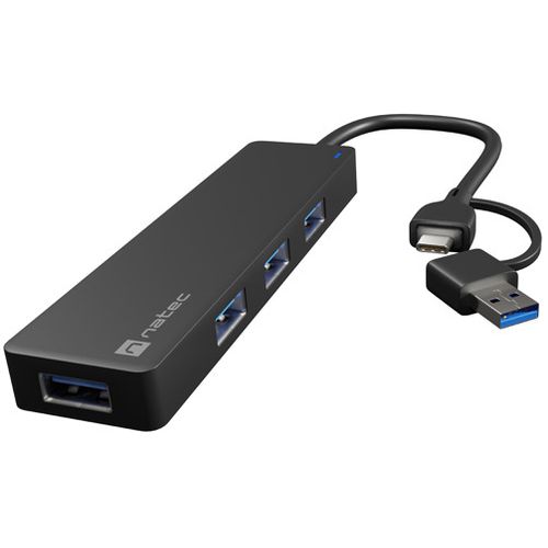 Natec NHU-2023 MAYFLY, USB 3.0 Hub, 4-Port, USB Type-C Adapter, Cable 15 cm slika 3