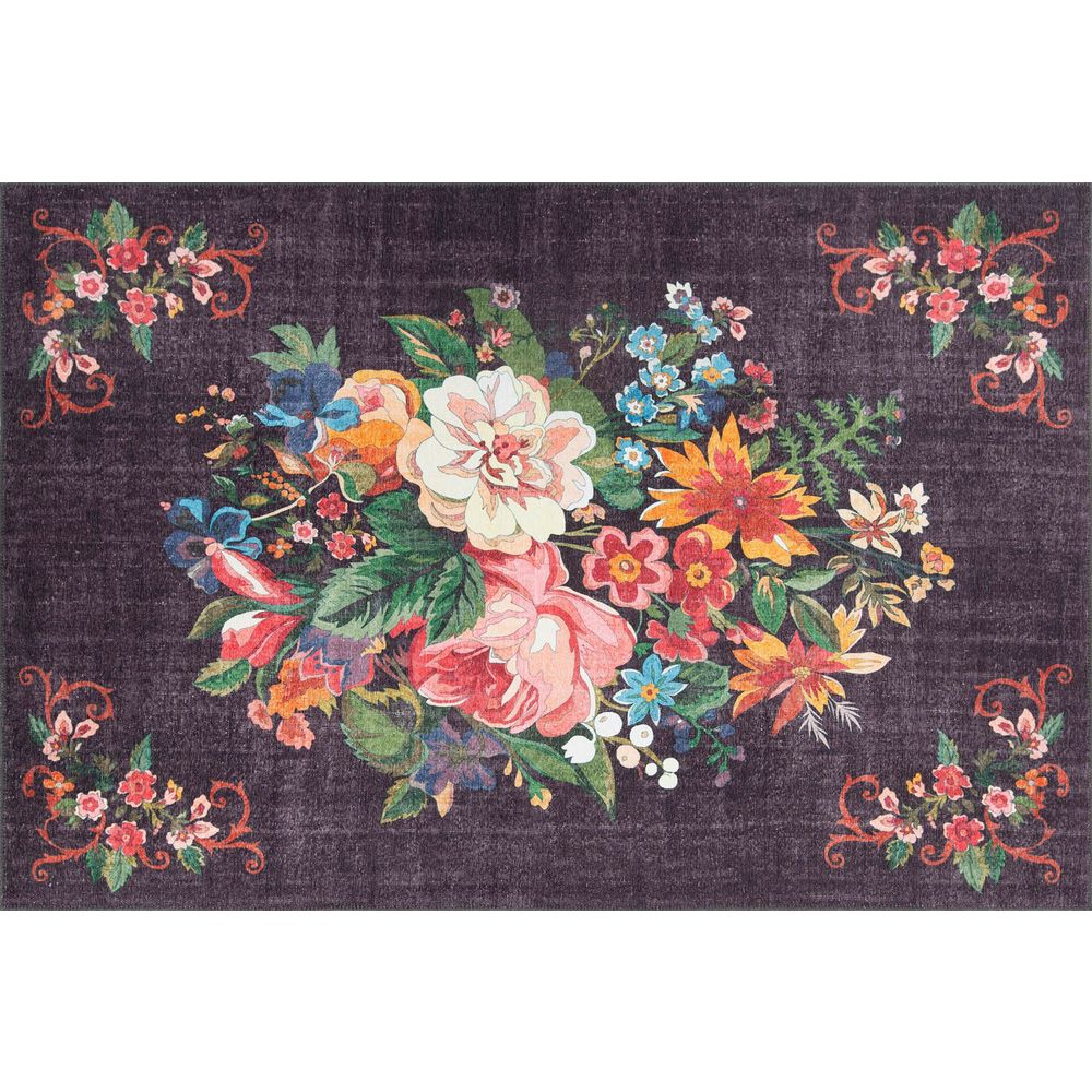 Soul Chenille - Crni AL 322 Višebojni Tepih (140 x 190) slika 2