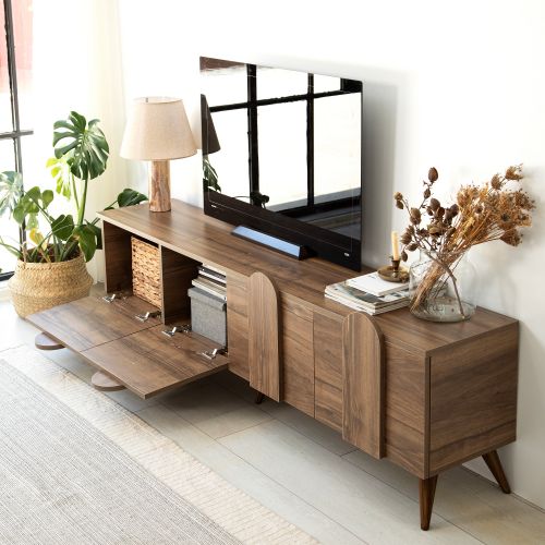 TV komoda New Line - Walnut v2 od orahovog furnira slika 3