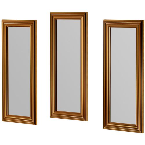 Woody Fashion Set ogledala (3 komada), bronca, Lavia - Bronze slika 5