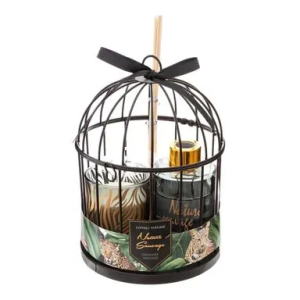 Atmosphera mirisni set lola wild nature 13,5x19cm staklo/aluminij/ulje/vosak razne boje