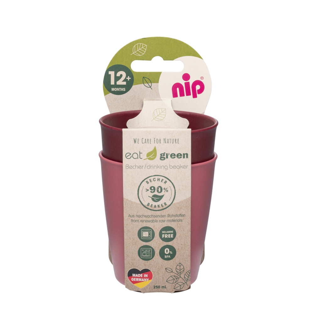 nip® Eat Green Čaša 250ml 2kom, Crvena slika 2