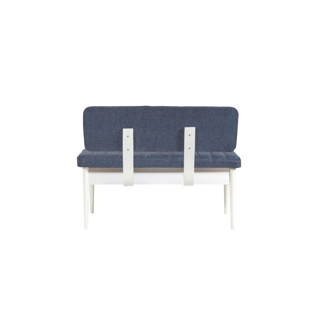 Vina White Dark Blue Proširivi Trpezarijski Sto i Set Stolica (5 Komada) slika 10