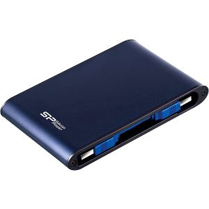 Silicon Power SP020TBPHDA80S3B Portable HDD 2TB, Armor A80, USB 3.2 Gen.1, IPX7 Protection, Blue