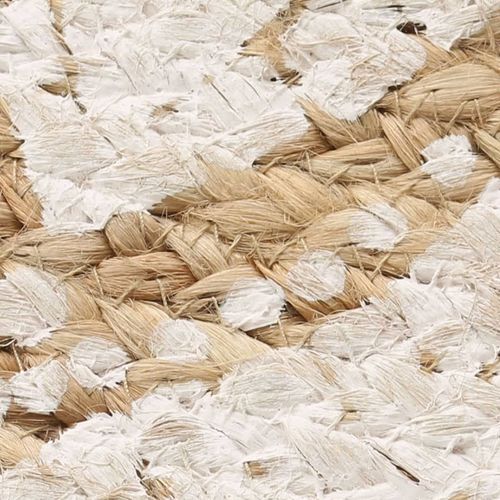 Ukrasni pleteni tepih od jute s uzorkom 120 cm okrugli slika 29