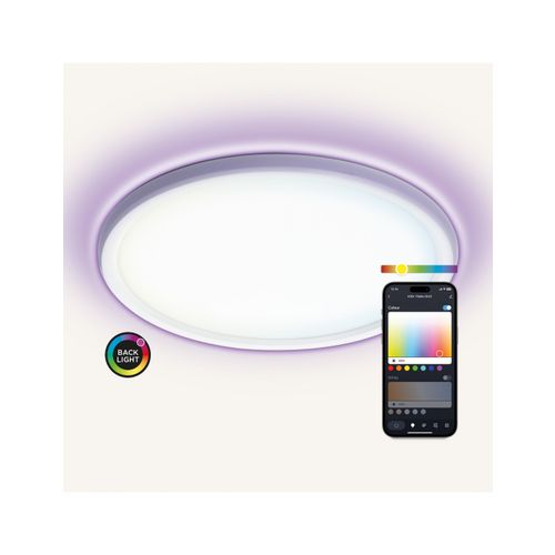 KSIX, DUO stropna svjetiljka SmartLED, 42 cm, 24 W, 2.450 lumena, RGB-CCT, WiFi slika 3