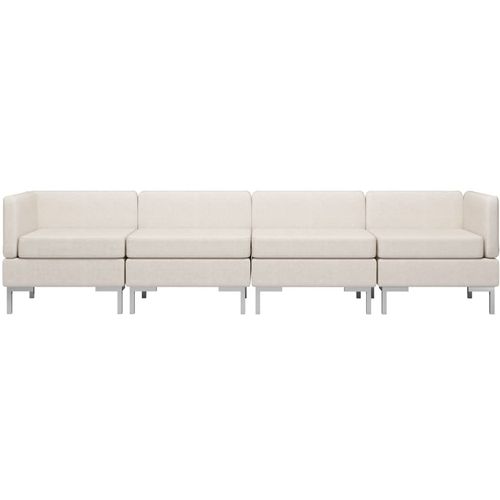 4-dijelni set sofa od tkanine krem slika 31