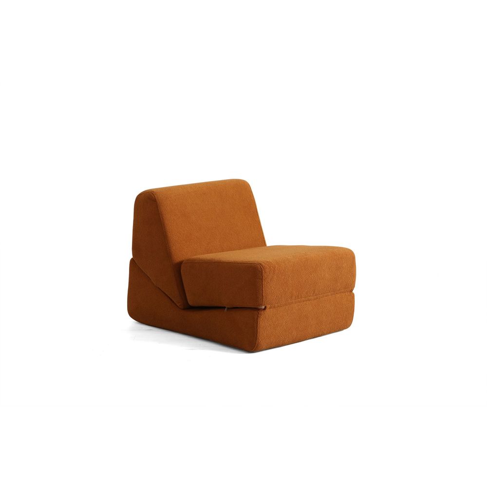 Origami Konvertibilni - Mat Narandžasti 1-Sjedalni Sofa-Krevet slika 2