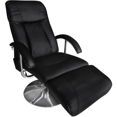 Masažna stolica od umjetne kože crna slika 49