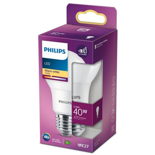 Philips PS744 LED SIJALICA 5,5W (40W) A60 E27 WW 2700K FR ND 1PF/10 slika 1