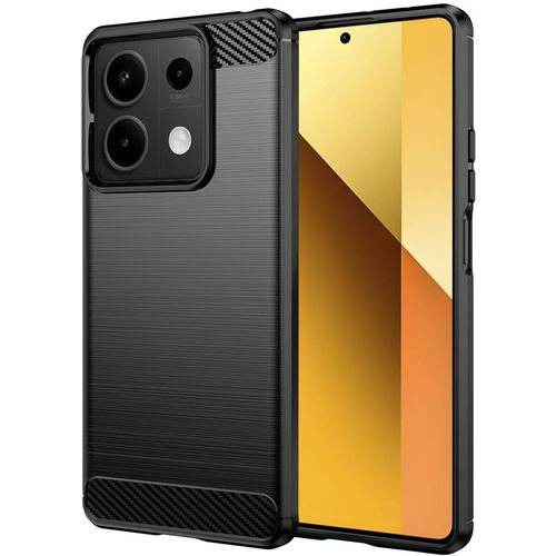 Techsuit Carbon Silicone maska za Xiaomi Redmi Note 13 5G– crna slika 1