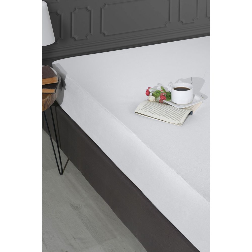 Alez Fitted Pol (180 x 200) Bijeli Zaštitnik za Bračni Krevet slika 2