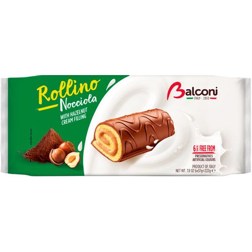 Balconi Biskvit Rollino lješnjak 222 g slika 1