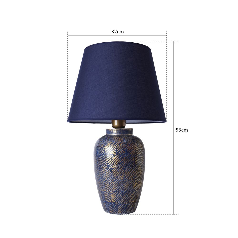 Stolna Lampa YL576 u Plavo-Zlatnoj Boji slika 3
