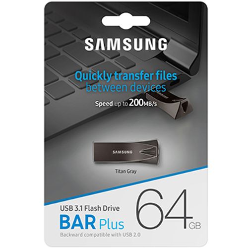 Samsung MUF-64BE4/APC 64GB USB Flash Drive, USB 3.1, BAR Plus, Read up to 300MB/s, Black slika 4