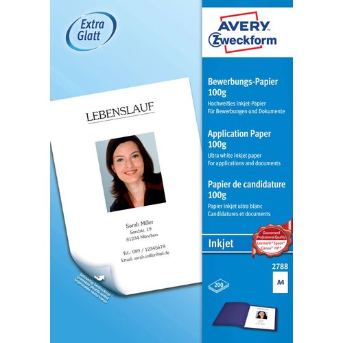 Avery-Zweckform  2788  papir za prijavu DIN A4 100 g/m² 200 list bijela slika 6