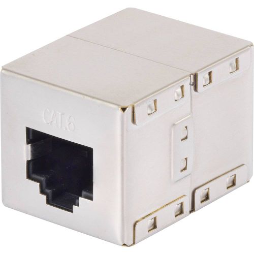 Renkforce RJ45 mreža adapter cat 6 [1x RJ45-utičnica - 1x RJ45-utičnica]  metalna slika 1