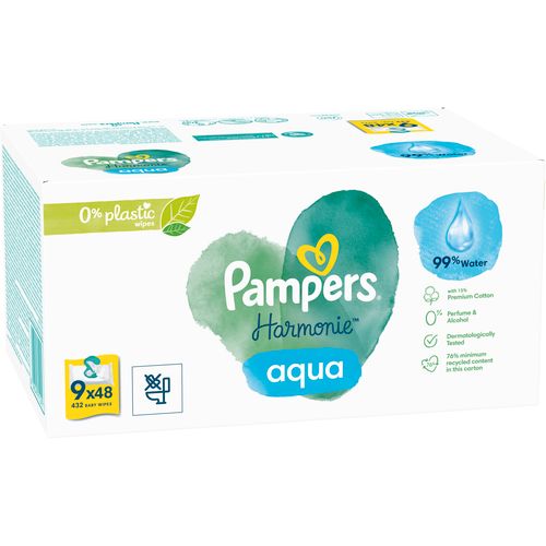 Pampers vlažne maramice Harmonie Aqua 9 x 48 komada  slika 1