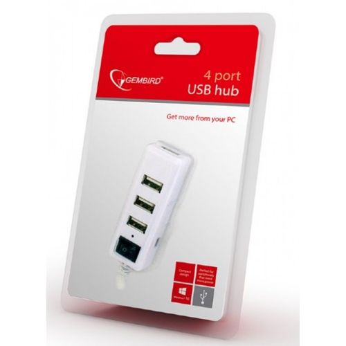 UHB-U2P4-21 Gembird USB2.0 4-port HUB, sa prekidacem, white slika 2