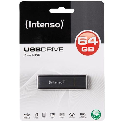 (Intenso) USB Flash drive 64GB Hi-Speed USB 2.0, ALU Line - USB2.0-64GB/Alu-a slika 4