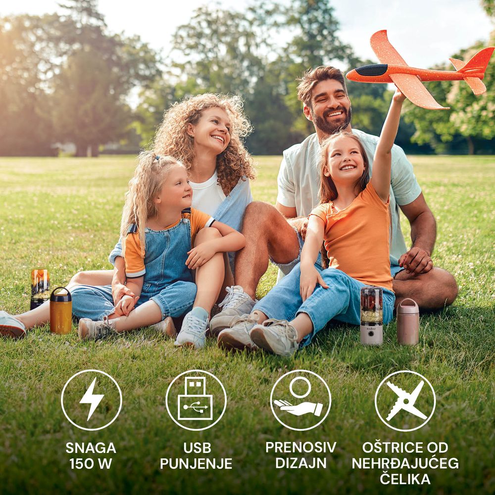 Rosmarino prijenosni blender NutriMax 2 GO,plavi slika 10