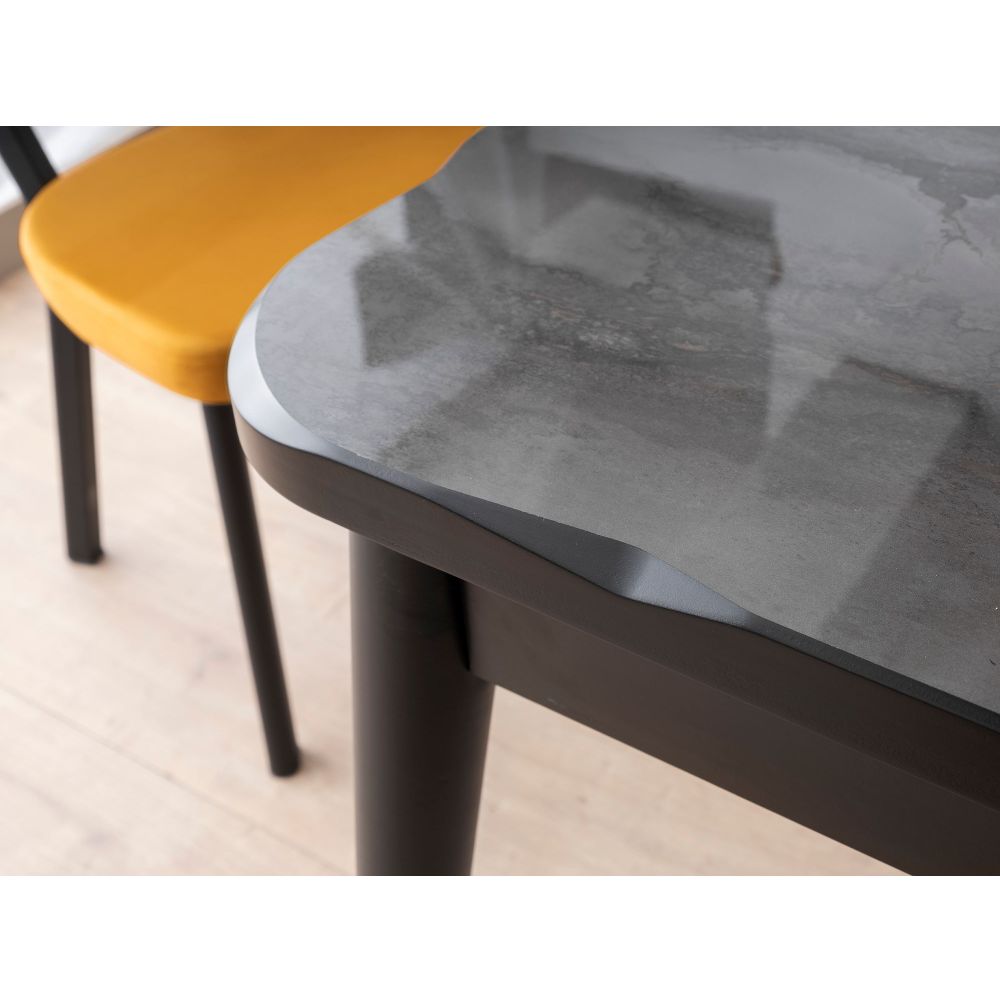 Crea - 2941 Crni Produživi Trpezarijski Sto slika 4
