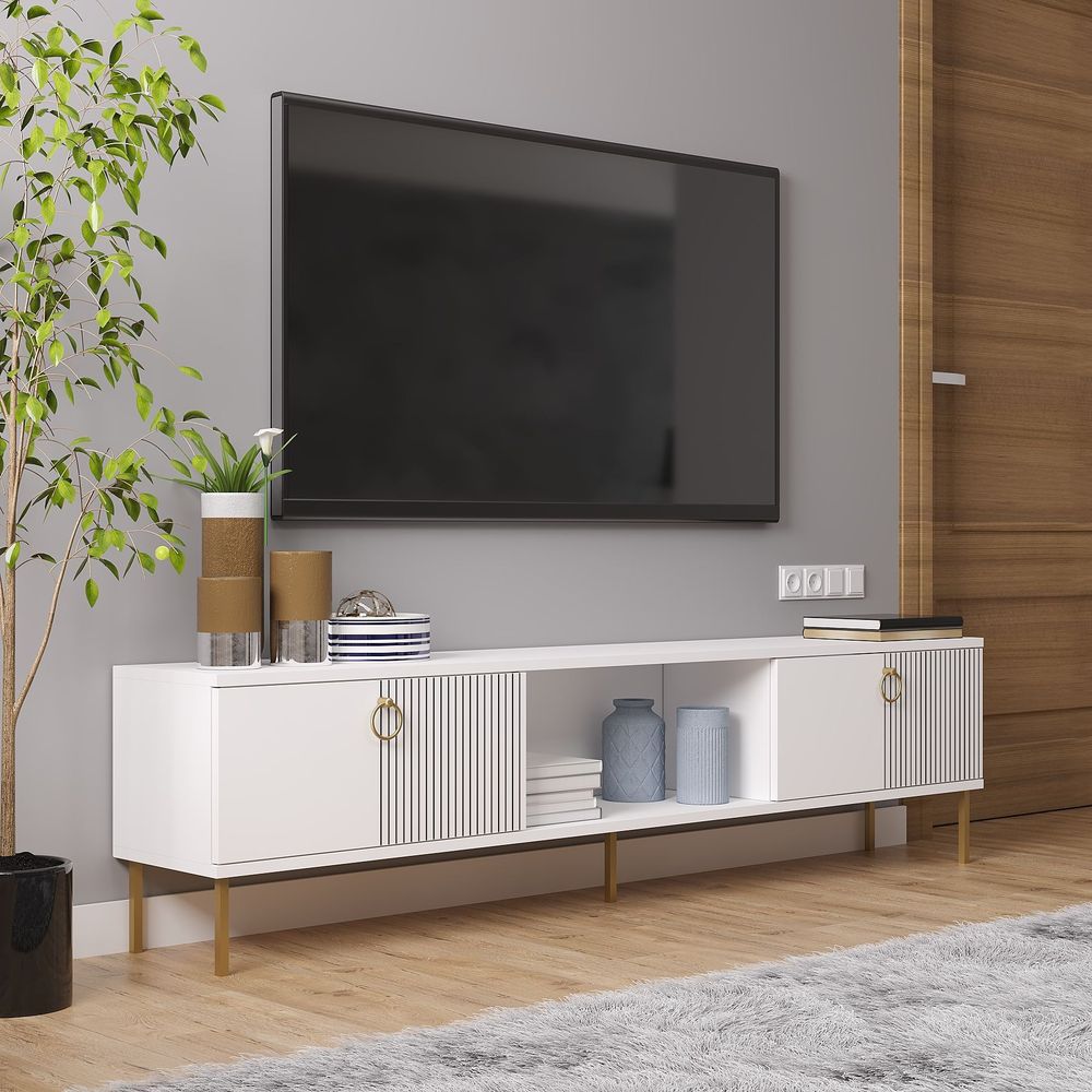 TV stalak Paye, bijele boje slika 2
